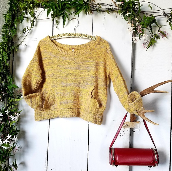 Free People Sweaters - Free People Marigold Cropped Sweater, Sz S
